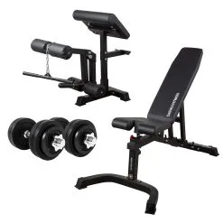 Darwin Fitness Banco De Musculación Darwin FB90 Y 2 Mancuernas De 15 Kg - Fitshop
