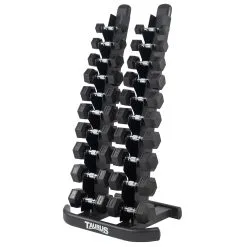 Set De Mancuernas Hexagonales Taurus 1–10 Kg Con Soporte - Fitshop